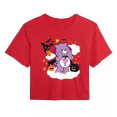 Укороченная футболка с рисунком Care Bears для юниоров на Хэллоуин Licensed Character, красный