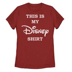 Футболка с логотипом на груди для юниоров Disney This Is My Disney Shirt Licensed Character, красный