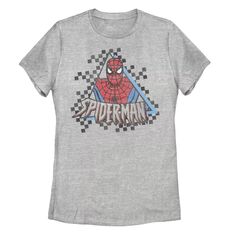Детская футболка с клетчатым рисунком Marvel Spider-Man Licensed Character