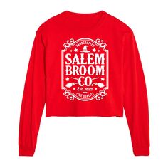 Укороченная футболка с длинными рукавами и рисунком для юниоров Salem Broom Co. Licensed Character, красный