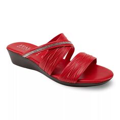Женские итальянские сандалии на танкетке Hollis Shoemakers Italian Shoemakers, красный