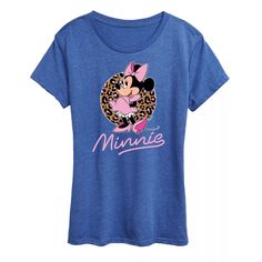 Женская футболка с леопардовым принтом Disney Minnie Mouse Licensed Character