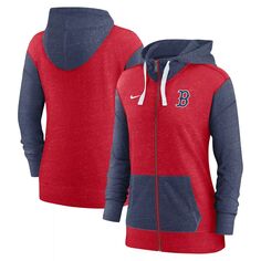 Женская худи с молнией во всю длину Nike Red Boston Red Sox Nike