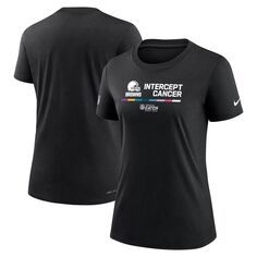 Женская черная футболка Nike Cleveland Browns 2022 NFL Crucial Catch Performance Nike