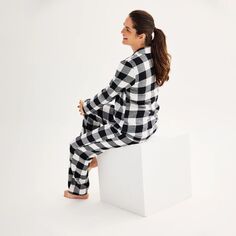 Женские пижамные комплекты Jammies For Your Families в клетку Buffalo с открытым низом и верхом Jammies For Your Families