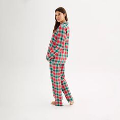 Petite Jammies For Your Families Пижамный комплект с открытым низом и верхом в клетку Merry &amp; Bright Jammies For Your Families