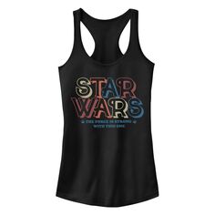 Майка Junior&apos;s Disney&apos;s Star Wars с ярким ретро-логотипом в стиле Racerback 70-х годов Disney