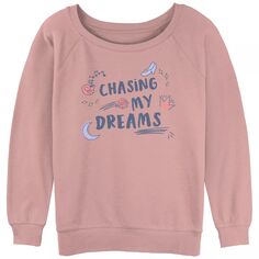 Пуловер из махровой ткани с напуском и рисунком Disney Princesses Juniors Chasing My Dreams Doodles Disney