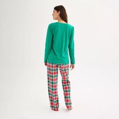 Женские пижамные комплекты Jammies For Your Families Feliz Navidad с открытым подолом, верхом и низом Jammies For Your Families