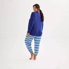 Пижамный комплект Jammies For Your Families размера плюс Зимняя страна чудес с верхом и низом Jammies For Your Families