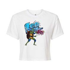 Укороченная футболка с рисунком «Черепашки-ниндзя» для юниоров Mutant Mayhem Leo Licensed Character, белый