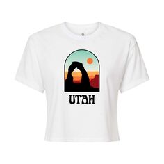 Укороченная футболка с рисунком Utah Arches для юниоров Licensed Character, белый