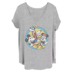 Детская футболка больших размеров с рисунком «Микки и друзья» Disney&apos;s Group в стиле ретро Disney