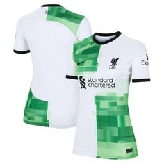 Женская выездная майка Nike White Liverpool 2023/24, реплика Nike