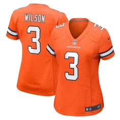 Женская игровая майка Nike Russell Wilson Orange Denver Broncos Player Game Nike