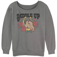Махровый пуловер с напуском и графическим рисунком Saddle Up для юниоров с логотипом Horse Licensed Character