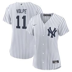 Женская белая домашняя футболка Nike Anthony Volpe New York Yankees Replica Player Nike