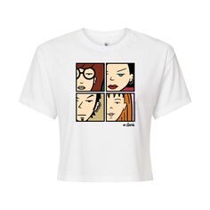 Укороченная футболка с рисунком Daria Grid для юниоров Licensed Character, белый