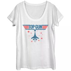 Классическая футболка с логотипом Juniors&apos; Top Gun Jet Stars Licensed Character, белый