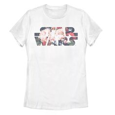 Детская футболка с антикварным цветочным принтом и логотипом «Звездные войны» Licensed Character, белый