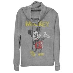 Потертый пуловер для подростков Disney с Микки Маусом и воротником-хомутом Licensed Character