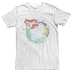 Детская футболка Disney&apos;s «Русалочка» с изображением Ариэль и поющего бойфренда с акварелью Disney