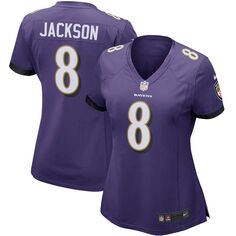 Женская игровая майка Nike Lamar Jackson Purple Baltimore Ravens Game Nike