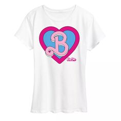 Детская футболка Barbie The Movie Heart Crest с короткими рукавами и рисунком Licensed Character, белый
