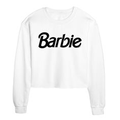 Укороченный свитшот с логотипом Barbie для юниоров Licensed Character, белый