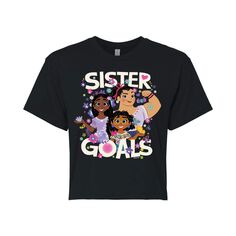 Укороченная футболка с рисунком Disney&apos;s Encanto Juniors&apos; Sister Goals Disney