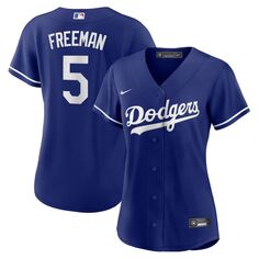 Женская футболка Nike Freddie Freeman Royal Los Angeles Dodgers Alternate Replica Player Nike