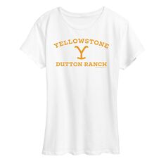 Женская футболка с логотипом Yellowstone Y Dutton Ranch Licensed Character, белый