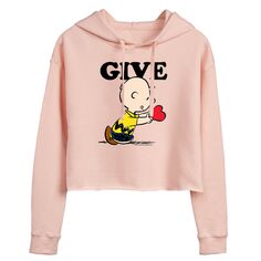 Укороченная толстовка с капюшоном для юниоров Peanuts Charlie Brown Give Licensed Character