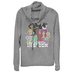 Пуловер с круглым вырезом и рисунком «Мечты юных принцесс Диснея в цвету и цветах» Disney