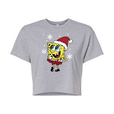 Детская укороченная футболка «Губка Боб Квадратные Штаны» «Jolly Christmas» Licensed Character