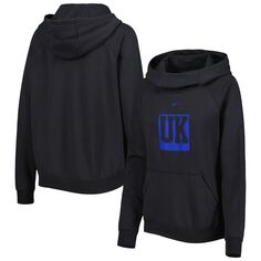 Женский пуловер с капюшоном Nike Charcoal Kentucky Wildcats Essential с воротником-воронкой и регланом Nike