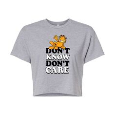 Укороченная футболка Garfield Don&apos;t Care для юниоров Licensed Character