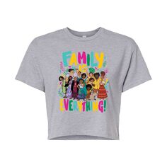 Укороченная футболка с рисунком Disney&apos;s Encanto Juniors Family Disney, серый