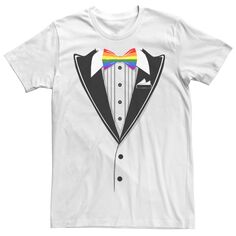 Радужный галстук-бабочка для взрослых, смокинг, футболка Pride Licensed Character