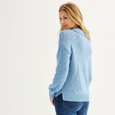 Женский пуловер с воротником Sonoma Goods For Life Sonoma Goods For Life, синий