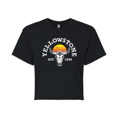 Укороченная футболка с черепом Yellowstone для юниоров Licensed Character