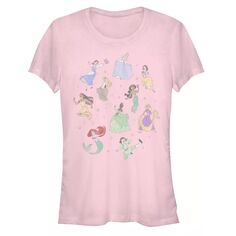 Облегающая футболка Disney&apos;s Juniors Disney Princesses Group Licensed Character