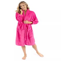 Женский флисовый халат Leveret Leveret, ярко-розовый