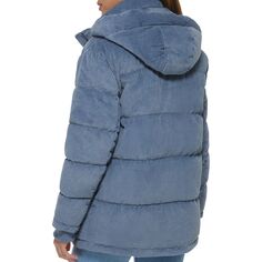 Женское вельветовое пуховое пальто с капюшоном Levi&apos;s Levi&apos;s, синий Levis