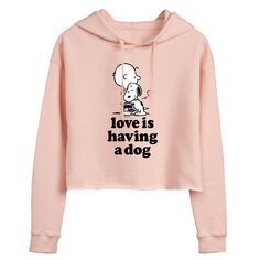 Укороченное худи с рисунком Peanuts Juniors &quot;Having A Dog&quot; Licensed Character