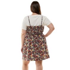 Комплект из мини-платья и футболки с принтом Lily Rose для юниоров больших размеров Lily Rose