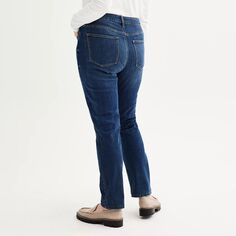 Женские джинсы Sonoma Goods For Life прямого кроя с завышенной талией и пышными формами Sonoma Goods For Life