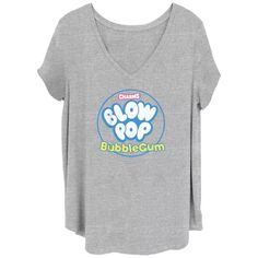 Детская футболка больших размеров с подвесками Blow Pop Bubble Gum и V-образным вырезом с рисунком Licensed Character