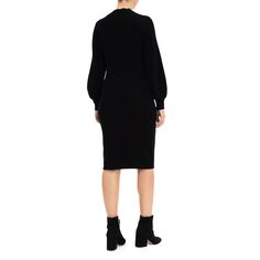 Женское платье-свитер Nina Leonard с каплевидной вырезкой Nina Leonard, черный