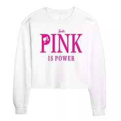 Укороченный флисовый свитшот с рисунком Barbie Pink Is Power для юниоров Licensed Character